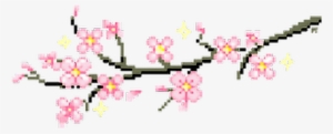 Sakura Japan Flower 8pix Pixel Pink Aesthetic Kawaii - Aesthetic Pixel Art Png #234021