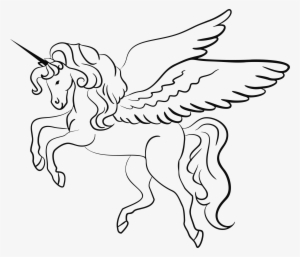 Drawing Unicorns Mythical Creature - Unicorn Clipart Black And White #235345