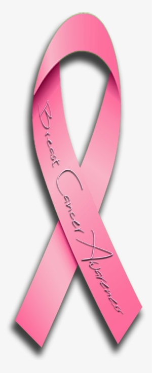 Pink Ribbon Bca With Shadow - Breast Cancer Awareness .png #236023