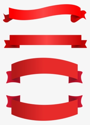 Ribbon Vector - Red Ribbon Vector Png #236128