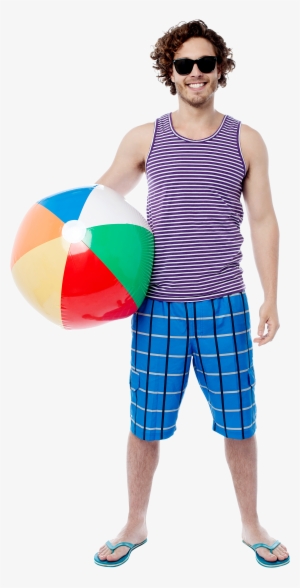 Men With Beach Ball Png Image - Kid Beach Png #236796