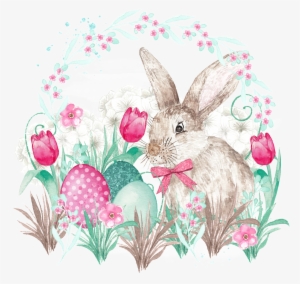 Rabbit Cute Transparent - Watercolor Easter Brunch Fill In Style Invitations, #236853 Rabbit Cute Transparent - Watercolor Easter Brunch Fill In Style Invitations, #236853