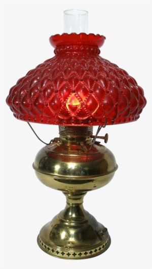 Ceramic Lamp Png Photo - Vintage Brass Table Lamp With Glass Shade #237008