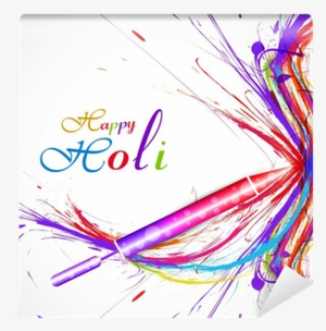 Pichkari Of Holi Festival Card Colorful Grunge Stylish - Graphic Design #237061