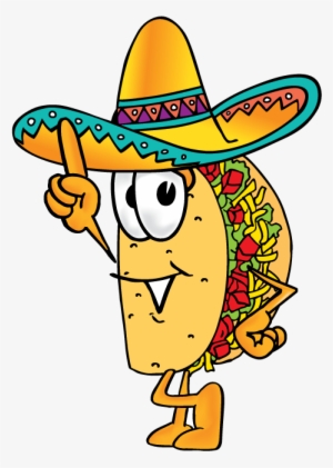 Black And White Library Welcome Taco Borracho Tacos - Mexican Food Cartoon #237080