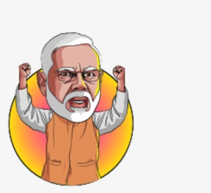 Narendra Modi Stickers Messages Sticker-0 - Narendra Modi Cartoon Png #238011