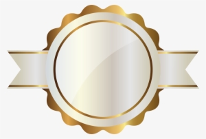 White Labels, Clipart Images, Diy And Crafts, Ribbon, - Transparent Background Golden Badge Png #238427