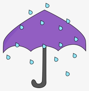 Purple Umbrella In The Rain Clipart - Rain Umbrella Clip Art #238429