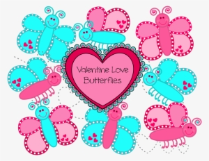 Butterfly Clipart Valentine's Day - Valentine's Day #238585