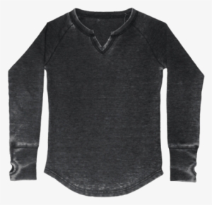 Burnout Black Thermal Shirt - Sweater #238691