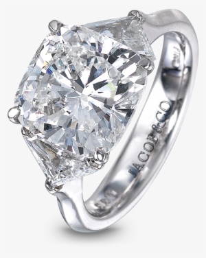 Cushion-cut Diamond Solitaire Engagement Ring - Jewellery #238829