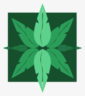 Green Hemp Leaf Drawing Tile - Tile #238993