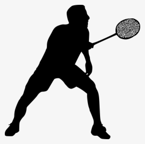 Free Download - Badminton Player Silhouette Png #239320