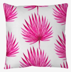 Watercolor Tropical Pink Palm Leaves Seamless Pattern - Watercolor Tropical Palm Leaves Seamless Pattern #239434