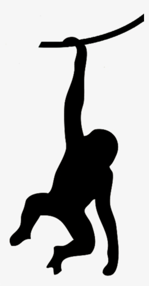 Swinging Monkey Silhouette - Silhouette Of A Monkey #239683