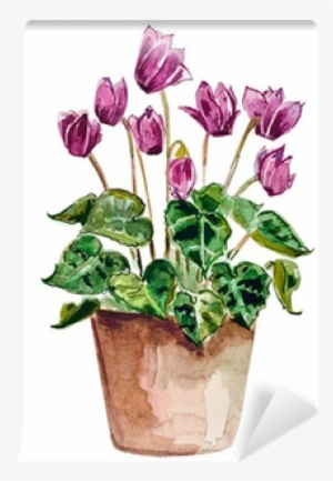 Home Flowers In A Vase - Цветы В Вазе Акварелью #239721