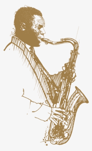 Picture Black And White Stock Gospel Radio - Saxophonist #239742