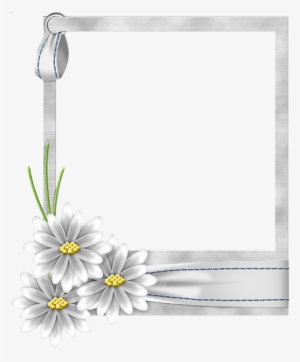 Flo Frame White - Hd White Flower Frame Png #239784
