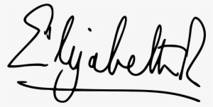Queen Elizabeth Ii Signature #2302892