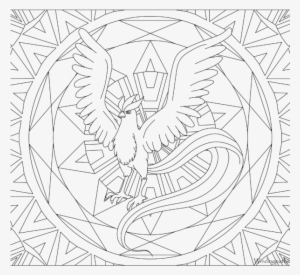 Adult Pokemon Coloring Page Articuno - Mandalas De Pokemon Para Colorear #2303304