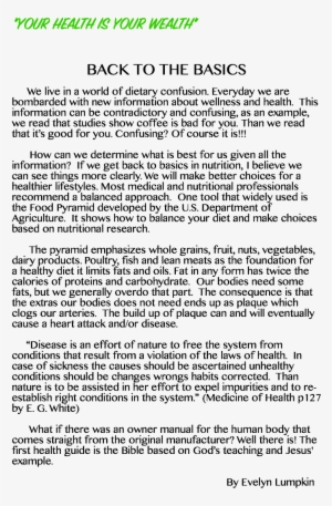 "your Health Is Your Wealth" Back To The Basics We - Przypisy Dolne Konstytucja Rp #2303994