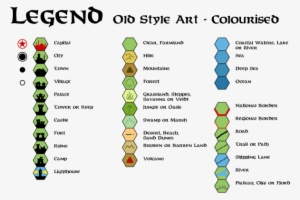 Colourised Old Style Art Legend - Symbol For Peninsula On A Map #2304220