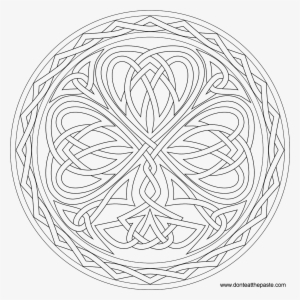 Knotwork Heart Coloring Page Also Available As A Transparent - Celtic ...