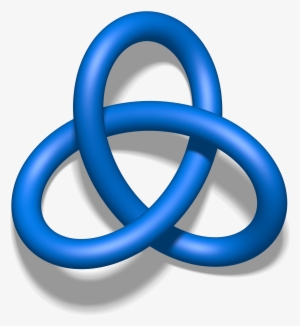 Blue Trefoil Knot - Mathematical Knot #2307400