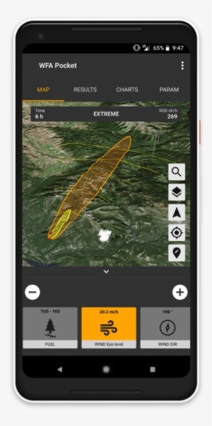 Wfa Pocket 3d Mapping Screen Example - Wildfire #2308824