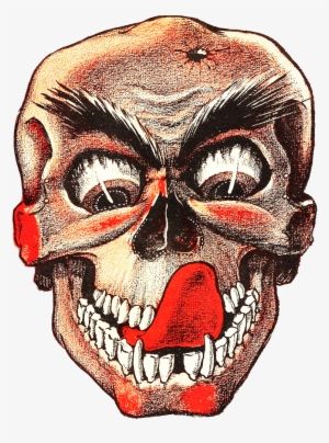 Source - Www - Wpclipart - Com - Report - Scary Skull - Vintage Halloween Witch Skull #2310196