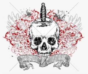 Knife In Skull - Knife In Skull Png #2310394
