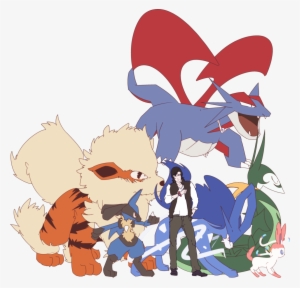 Crescent Champion Windie - Salamence And Arcanine Art #2310509