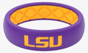 Lsu Collegiate Silicone Rings Thin - Lsu Groove Ring #2310677