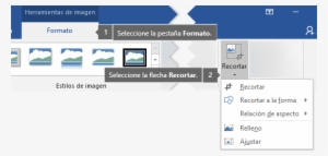 Botón Recortar De La Pestaña Formato En Herramientas - Bijsnijden In Word 2017 #2311269