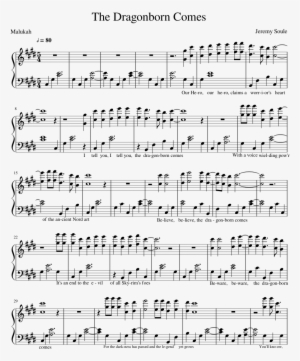 The Dragonborn Comes Sheet Music Composed By Jeremy - Sheet Music #2311593
