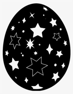 Easter Egg With Starry Night Vector - Colorful Star Background #2312239