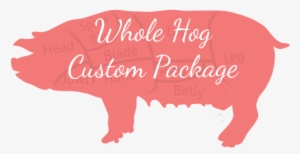 An Image Of A Whole Hog With Custom Meat Cuts Indicated - Pig #2312299