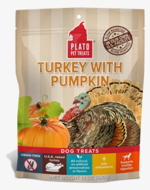 Plato Grain Free Real Strips Turkey With Pumpkin Dog - Plato Turkey With Pumpkin #2312469