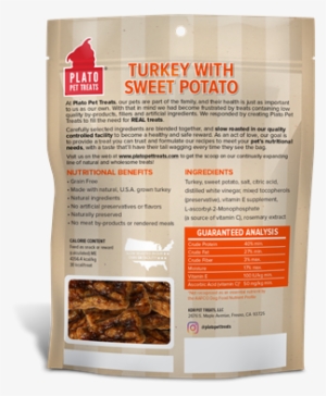 Plato Grain Free Real Strips Turkey With Sweet Potato - Plato Pet Treats #2312674