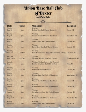 Webschedule2018 - Baseball #2313755