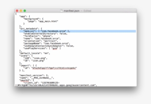 Edit Manifest - Json File - Facebook Orca #2317839