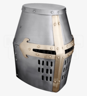 Brass Trim Crusader Great Helm - Casco Caballero Templario #2317967