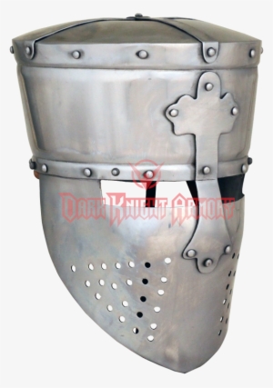 Templar Mask Great Helm - Medieval Knight Templar Helmet Armor Halloween Costume #2318015