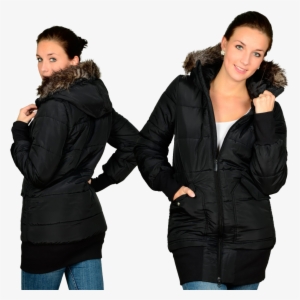 Black Winter Jacket For Women Png Free Download - Women's Winter Jacket Black #2318350