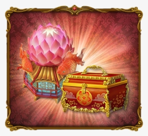 New Year's Chest And Oriental Luxury Casket - Floral Design #2318588