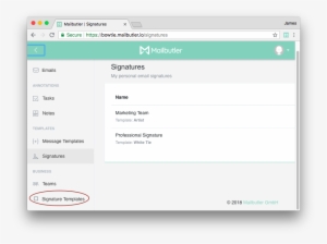 Mailbutler Signature Template Button - Signature Block #2318747