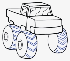 How To Draw Monster Truck - Truck Drawing Easy Step By Step #2319012