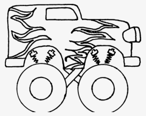 Monster Truck Coloring Sheet Many Interesting Cliparts - Monster Truck Easy To Draw #2319043