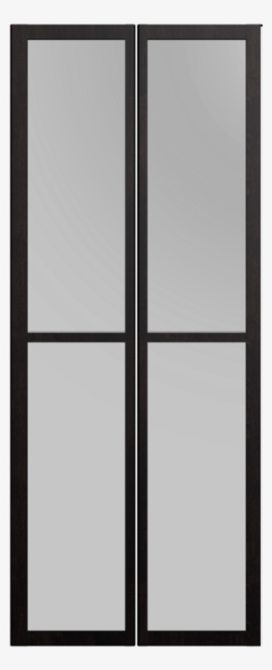 Billy Olsbo Glass Door, Black Brown 2x By Ikea - Puerta De Vidrio Png #2320653