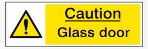 Caution Glass Door Hazard Sign - Warning Sign Hot Water #2321499